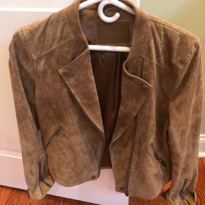 Blanc NYC brown moto jacket